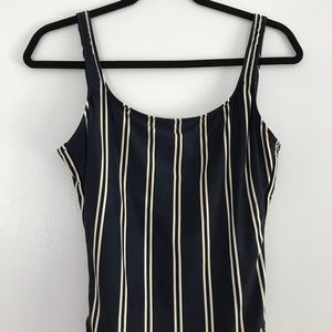 J. Crew Scoopback One Piece Swimsuit Navy Stripe